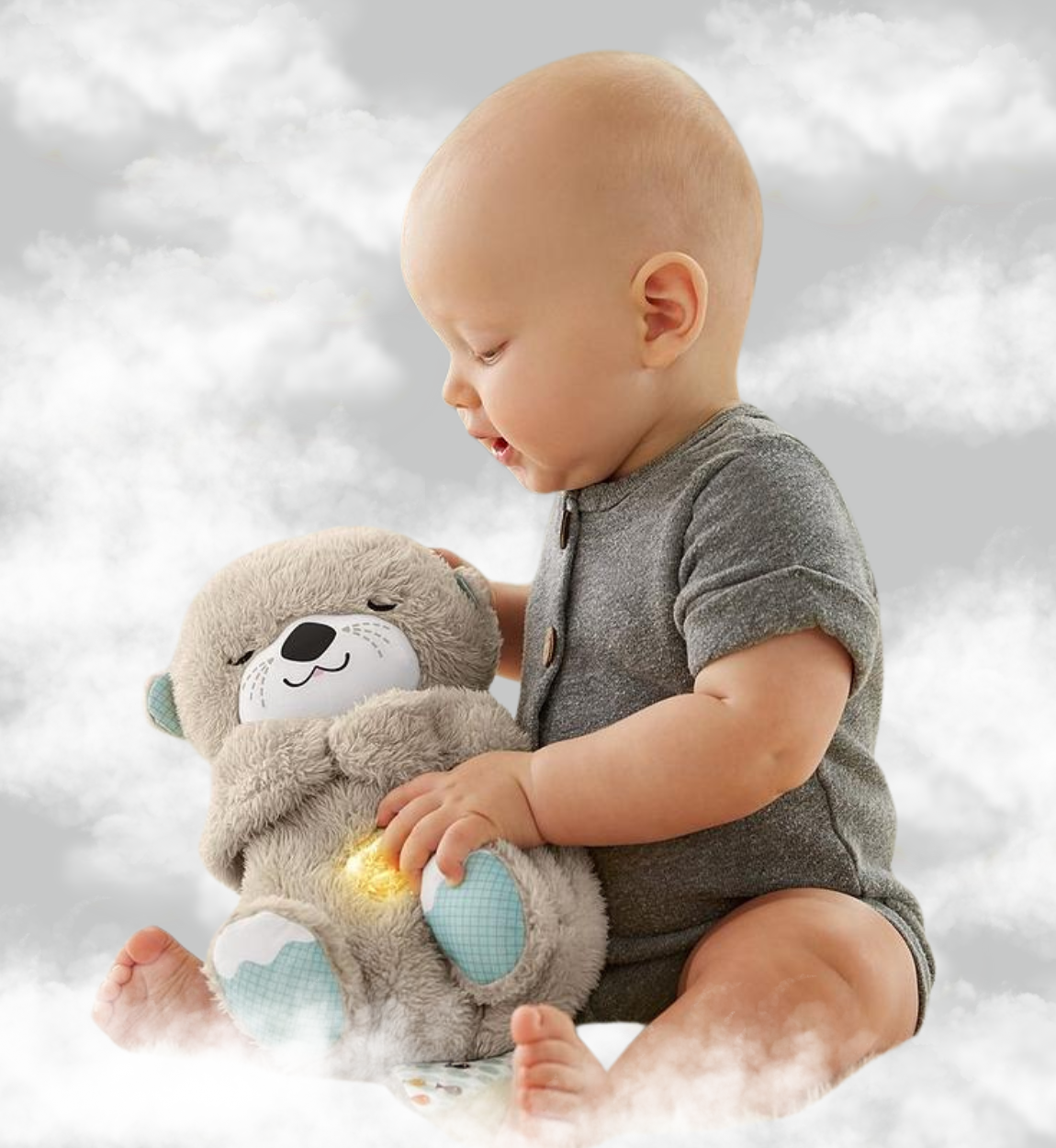 Soothing Plush Sleep Buddy | Musical Light-Up Otter Toy with Gentle Breathing Motion