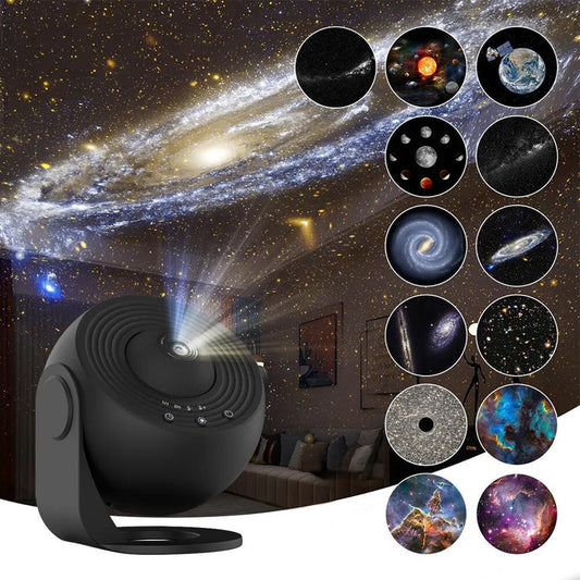 Home Planetarium Projector | 12 Galaxy Films | 360° Rotation & Timer Function
