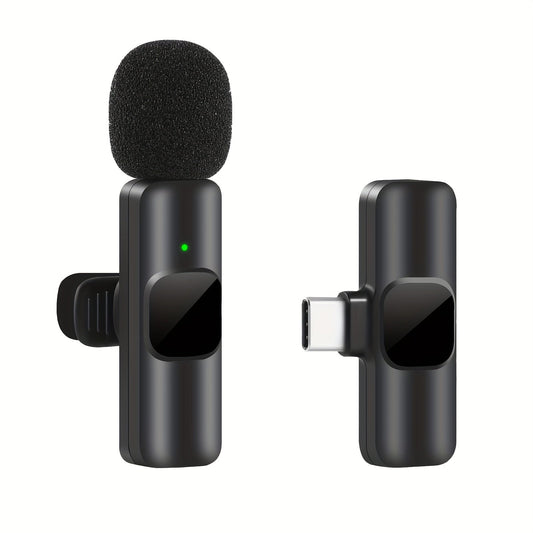 Wireless Lavalier Microphone | USB-C Connection | Compact Clip-On Mic for Video, Streaming & Interviews