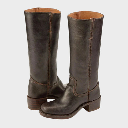 Women’s Classic Cowboy Boots | Western Stitch Detail | Durable Block Heel