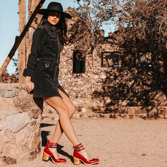Women’s Vintage Leather Heels | Pointed Toe | Cushioned Insole
