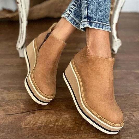Women’s Waterproof Ankle Boots | Side Zipper Design | Warm Lined Interior