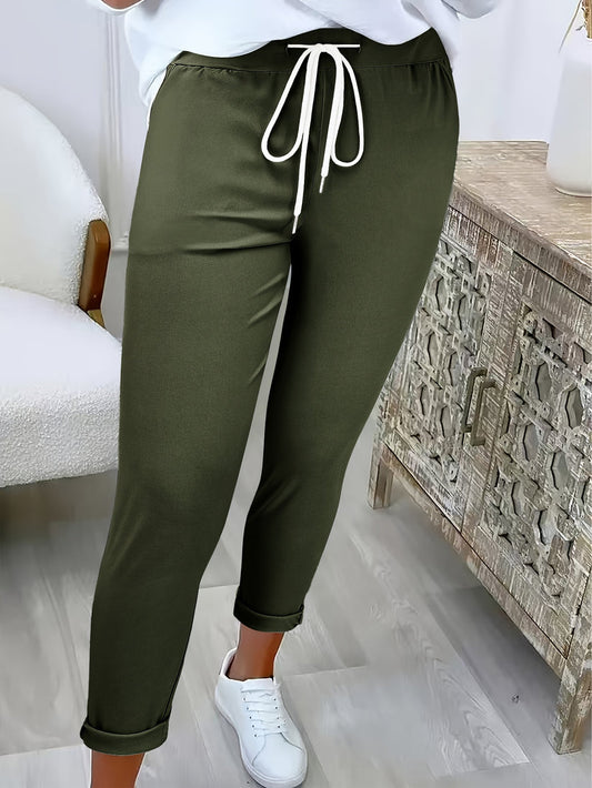 Women’s Drawstring Trousers | Soft Stretch Fabric | Relaxed Fit
