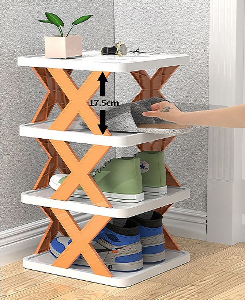 Foldable Multi-Layer Shoe Rack | Space-Saving Adjustable Shoe Organizer for Home & Entryway