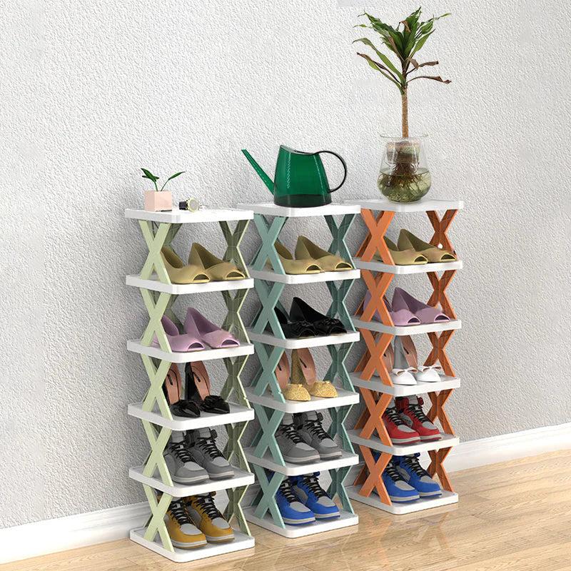 Foldable Multi-Layer Shoe Rack | Space-Saving Adjustable Shoe Organizer for Home & Entryway