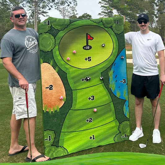 Portable Indoor & Outdoor Putting Green | Realistic Golf Practice Mat with Target Holes