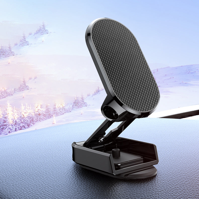 Foldable Magnetic Car Phone Holder | 360° Adjustable Metal Mount