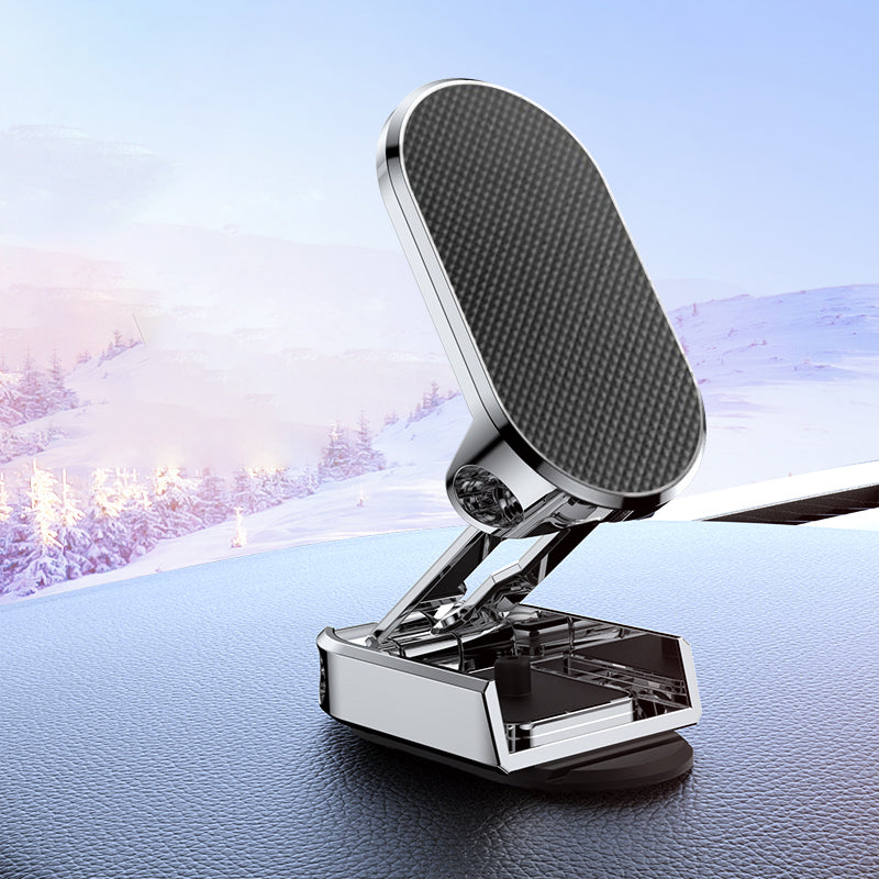 Foldable Magnetic Car Phone Holder | 360° Adjustable Metal Mount
