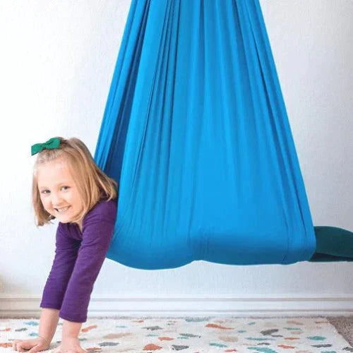 Sensory Swing for Kids | Stretch Fabric | Indoor & Outdoor Use | 39×110 in